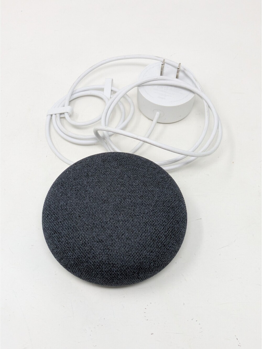 Google Nest Mini Smart Speaker 2nd Gen H2C Charcoal w/ Power Cord, Tested/Works.